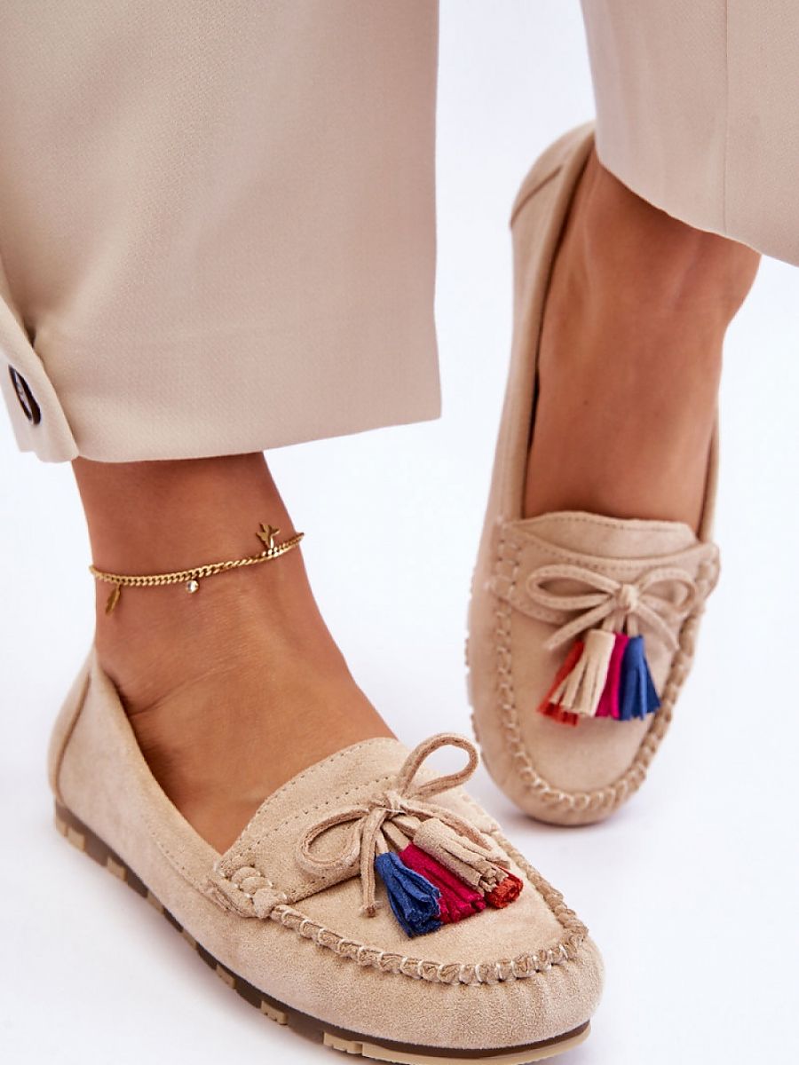 Mokasyny Model Dorine GS37 Beige - Step in style