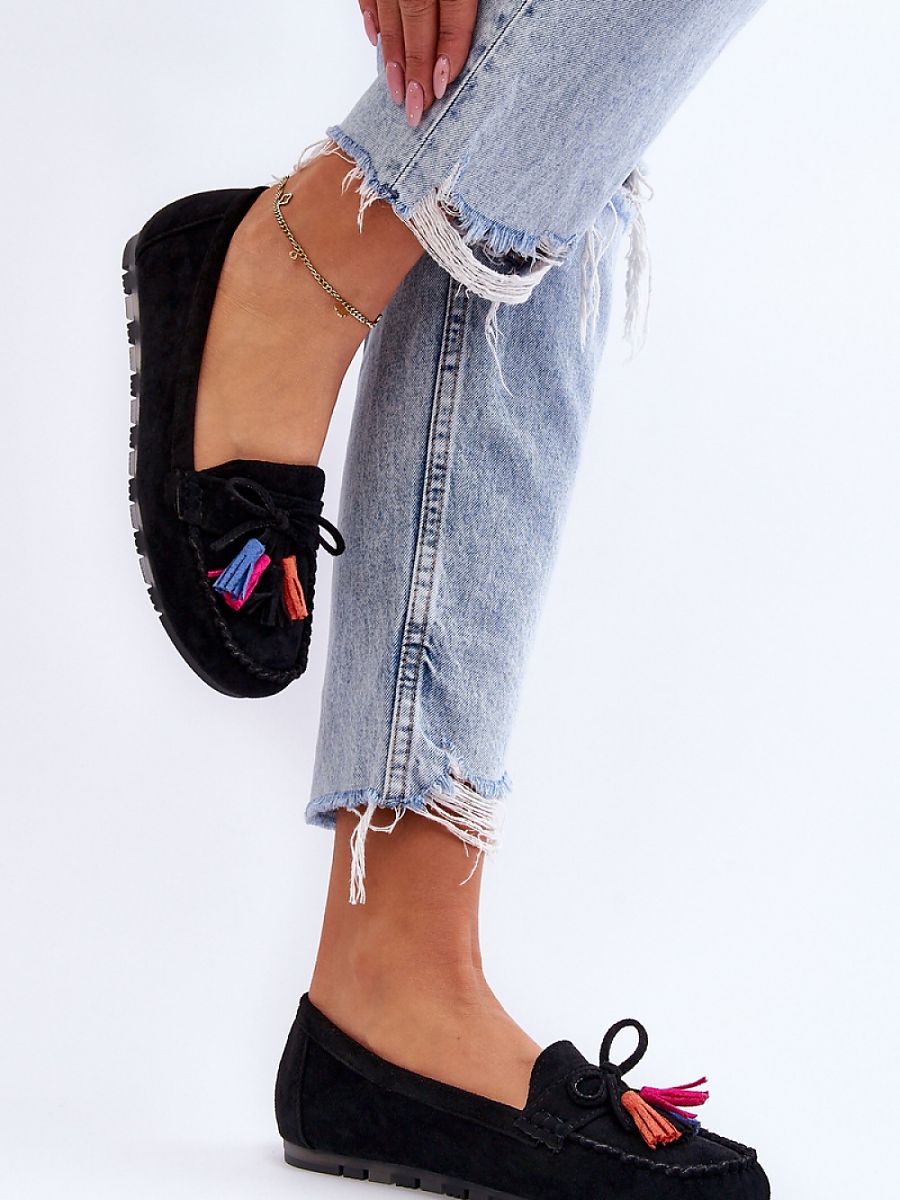 Mokasyny Model Dorine GS37 Black - Step in style - obrazek 3