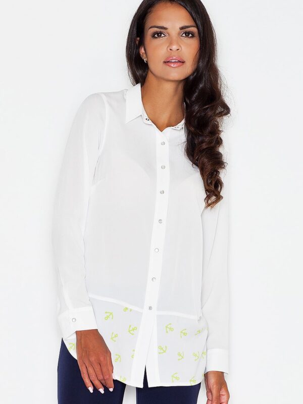 Koszula Damska Model 385 Ecru - Figl