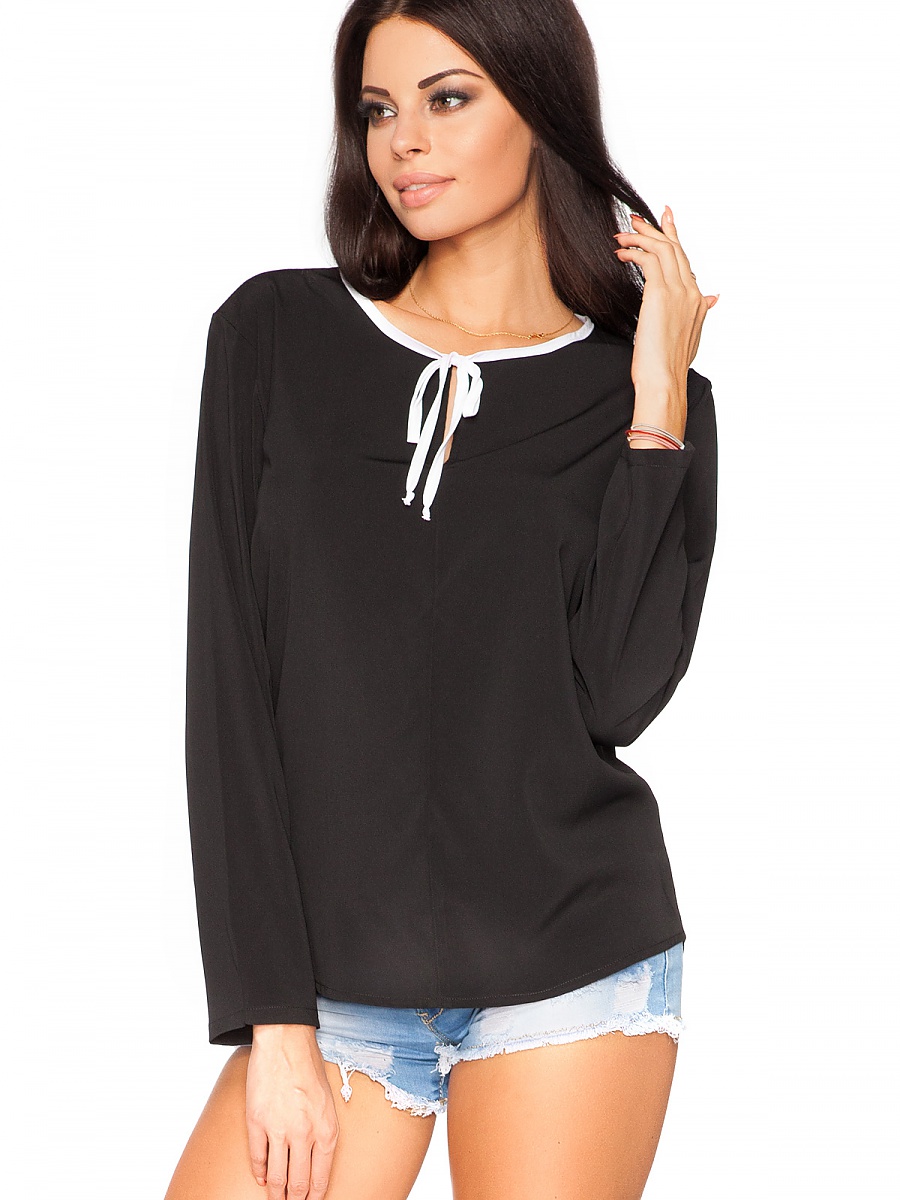 Bluzka Model Kornelia 1 Black/White - Tessita